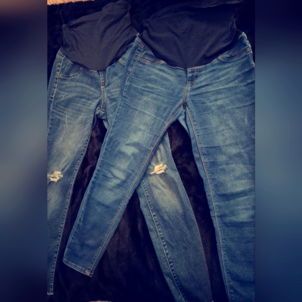 2 pair 1822 maternity jeans